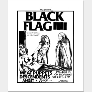 Black Flag / Meat Puppets / Descendents / Angst Punk Flyer Posters and Art